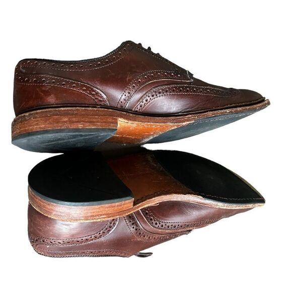 Allen Edmonds Mens Alumnus Wingtip Oxfords Leather Brown 9.5 - Picture 5 of 9